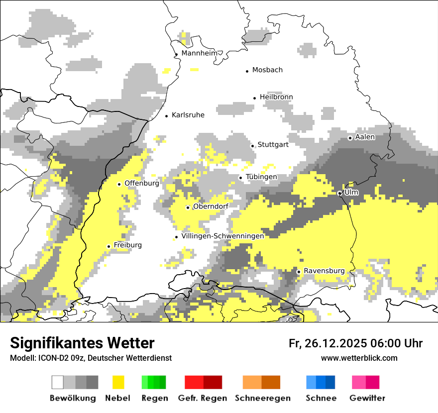 Modellkarten Signifikantes Wetter