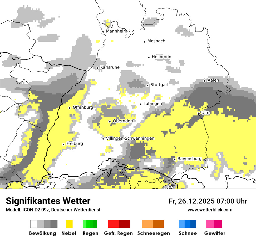 Modellkarten Signifikantes Wetter