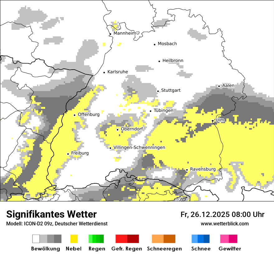 Modellkarten Signifikantes Wetter