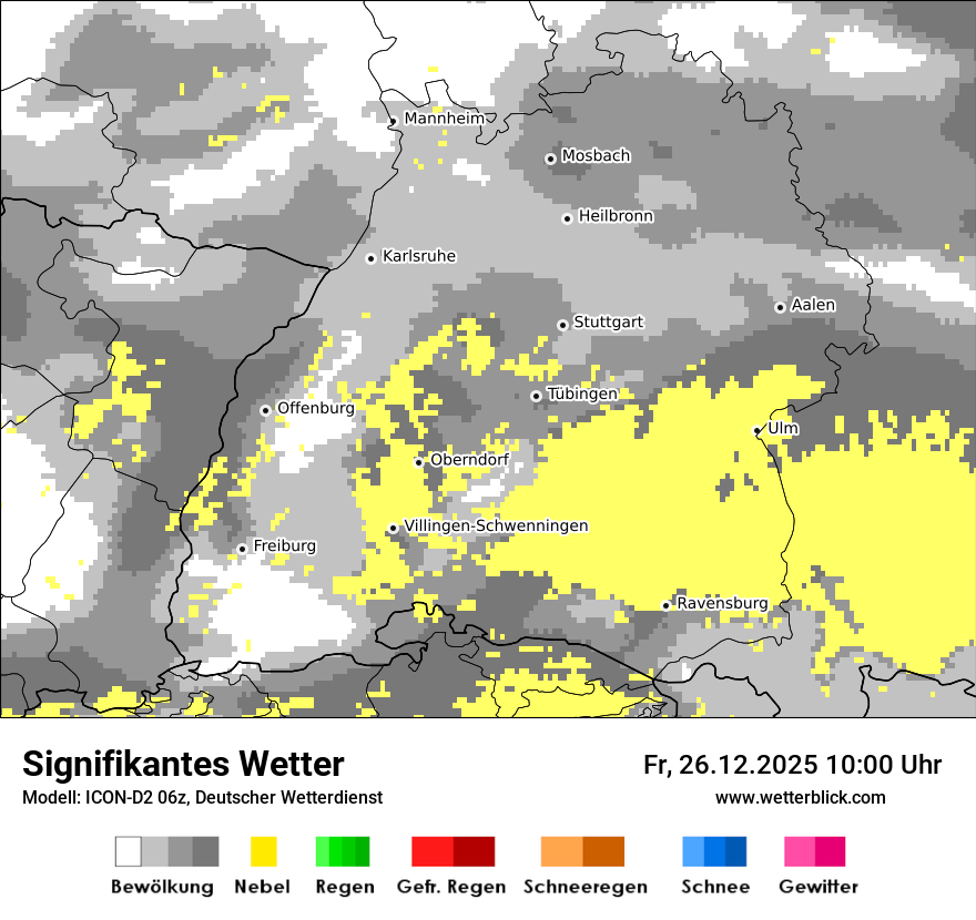 Modellkarten Signifikantes Wetter