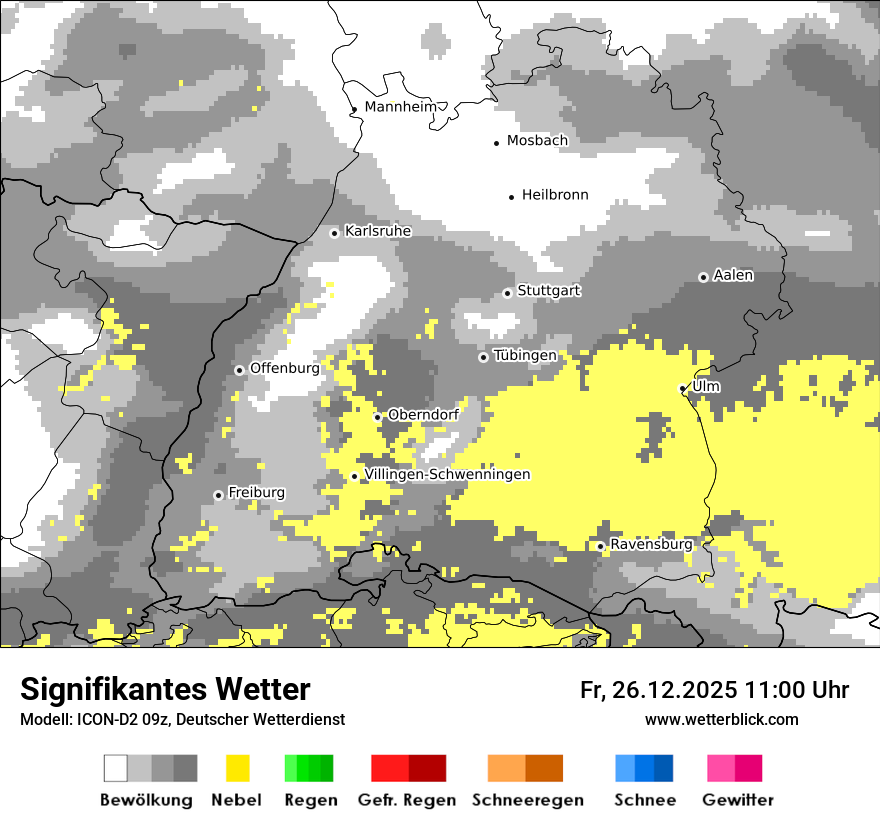 Modellkarten Signifikantes Wetter