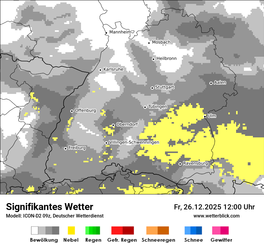 Modellkarten Signifikantes Wetter