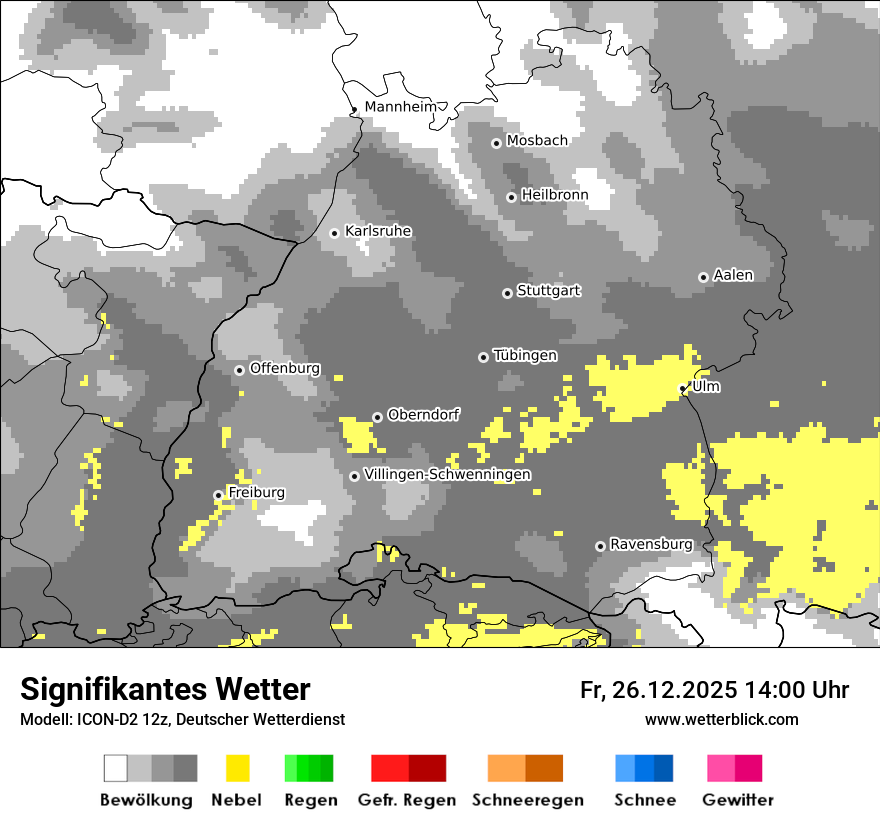 Modellkarten Signifikantes Wetter