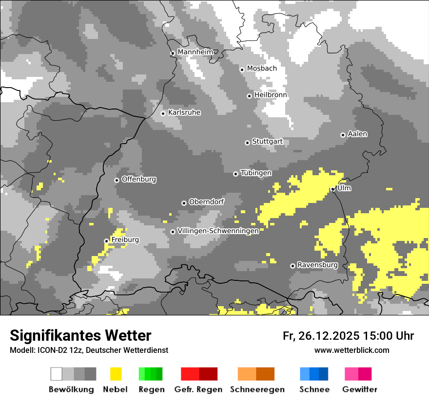 Modellkarten Signifikantes Wetter