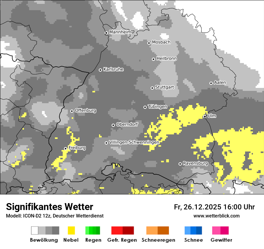 Modellkarten Signifikantes Wetter