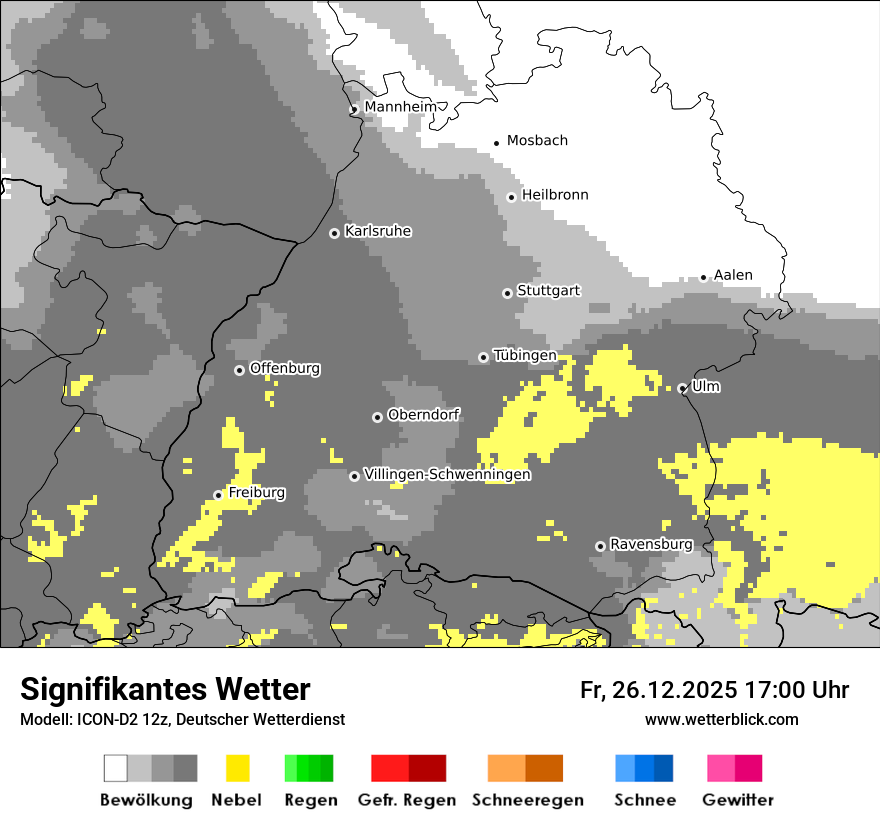 Modellkarten Signifikantes Wetter