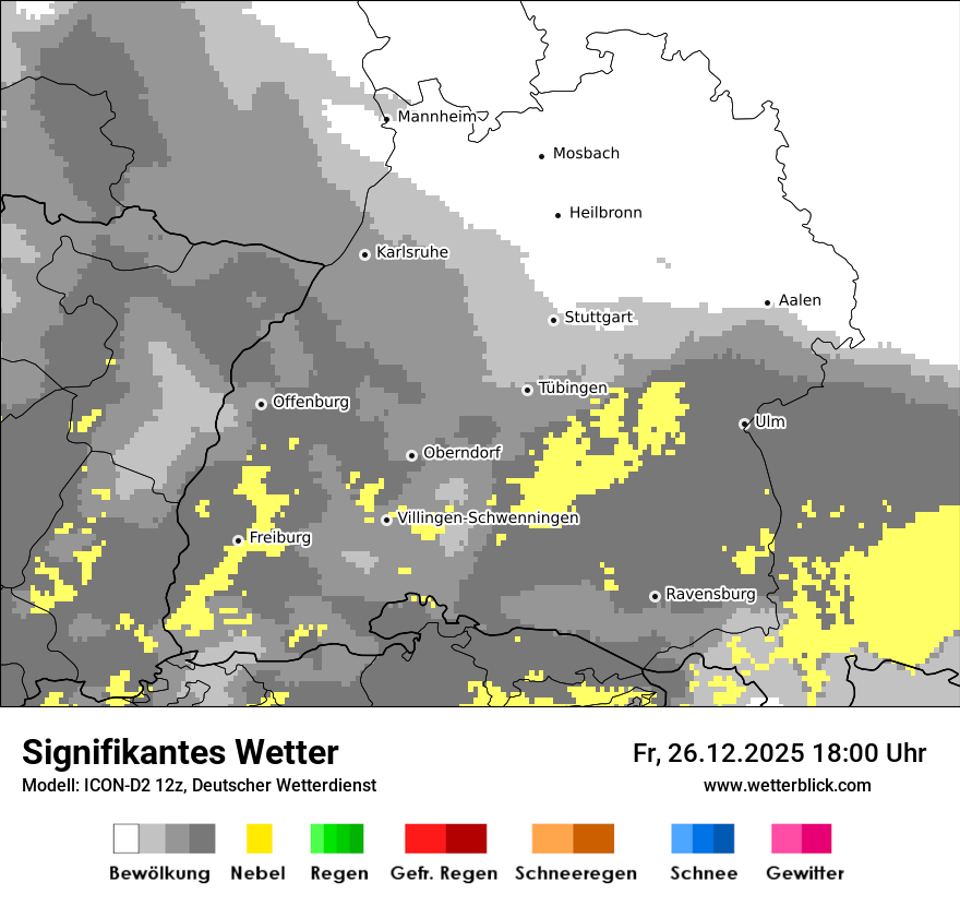 Modellkarten Signifikantes Wetter