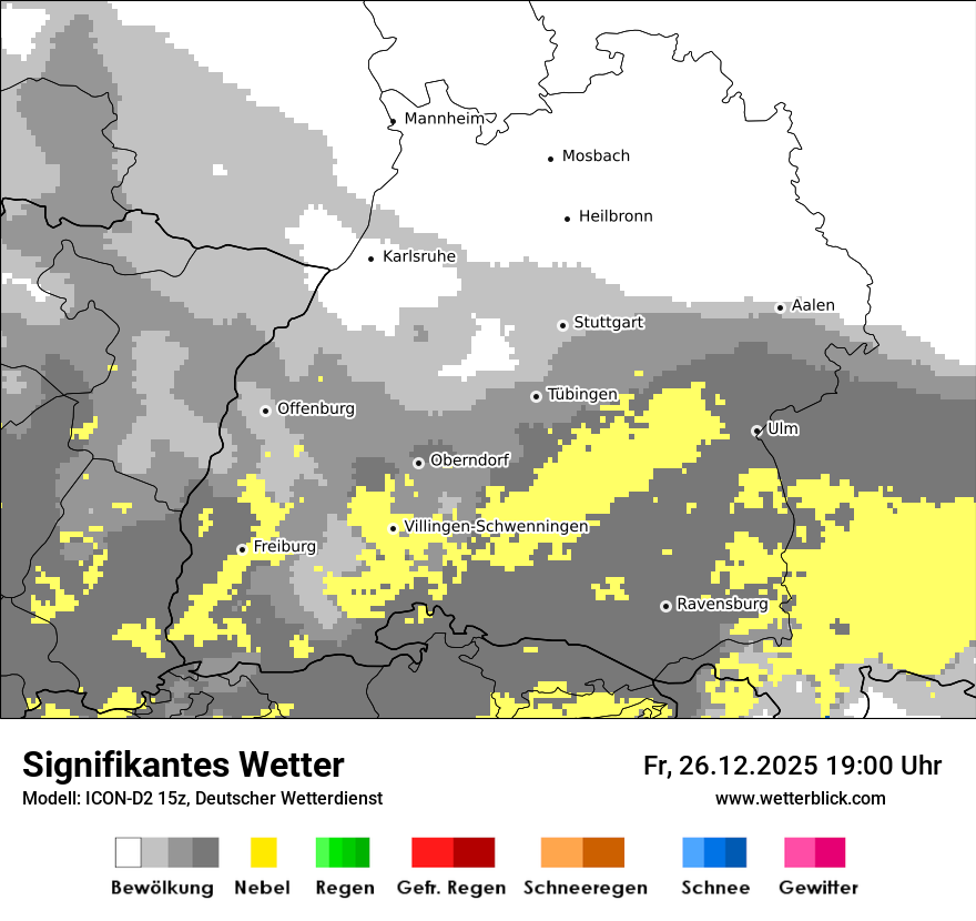 Modellkarten Signifikantes Wetter