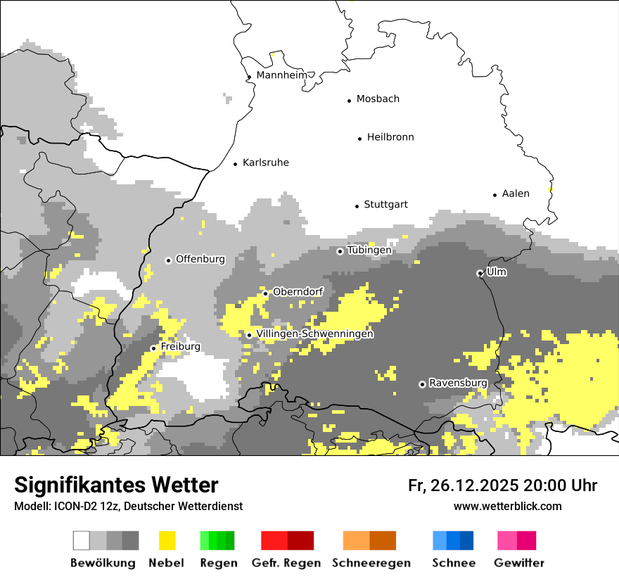Modellkarten Signifikantes Wetter