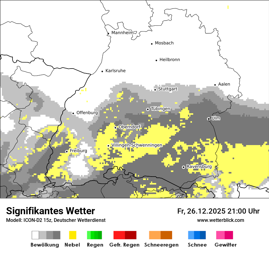 Modellkarten Signifikantes Wetter