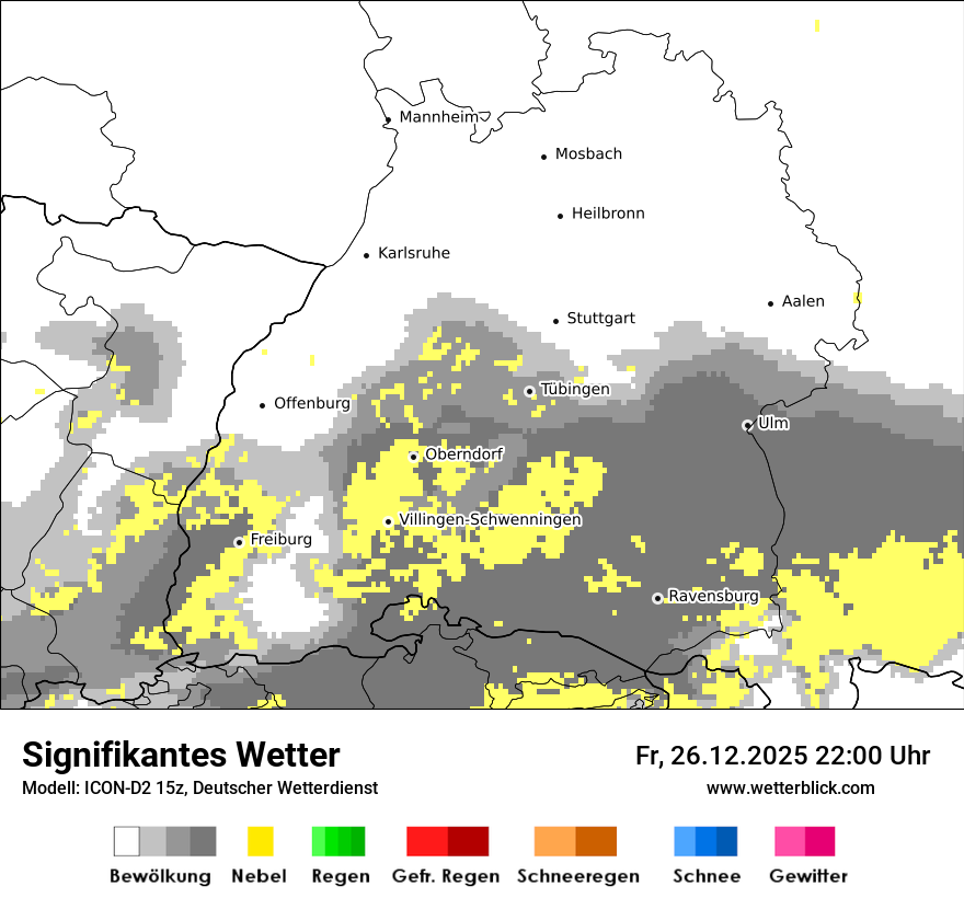 Modellkarten Signifikantes Wetter