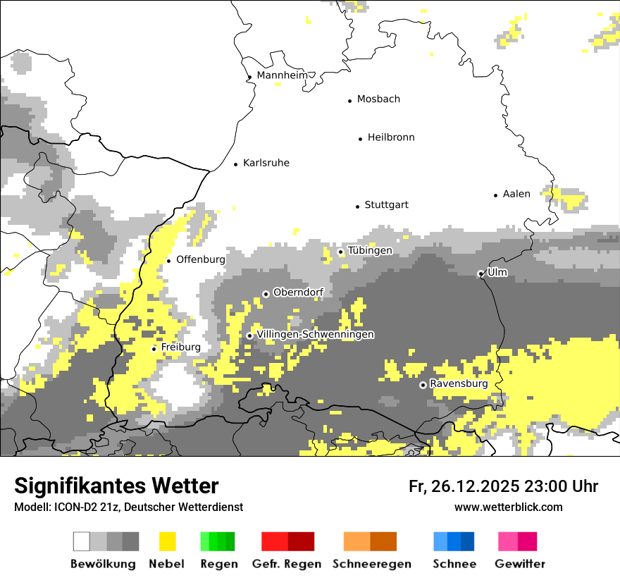 Modellkarten Signifikantes Wetter