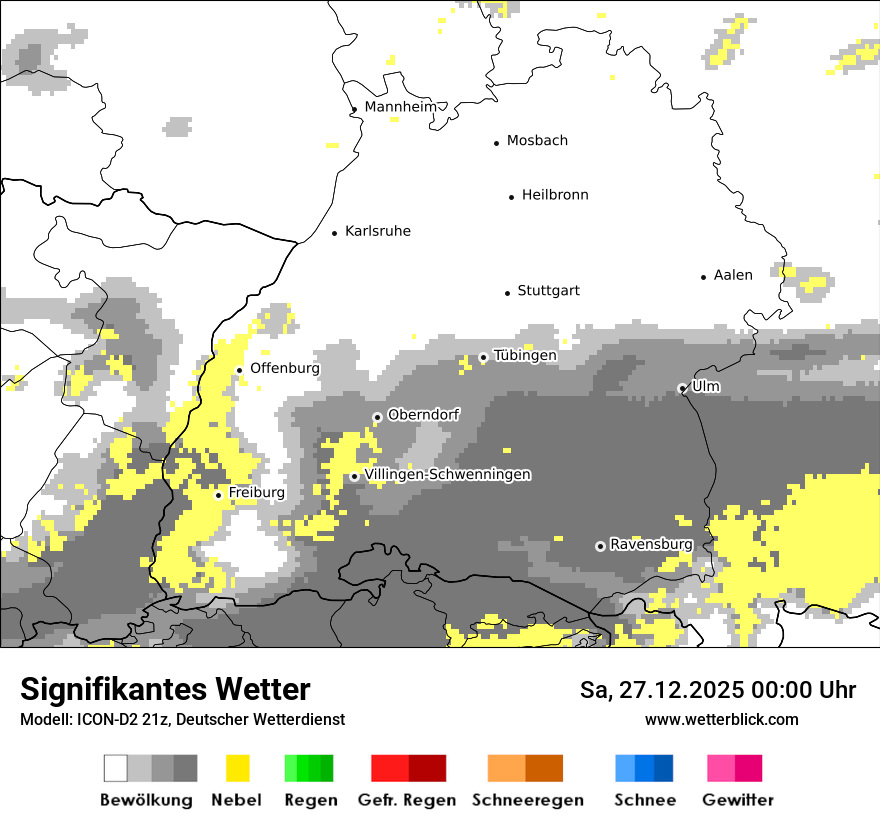 Modellkarten Signifikantes Wetter