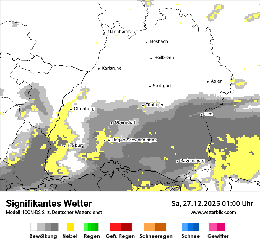 Modellkarten Signifikantes Wetter