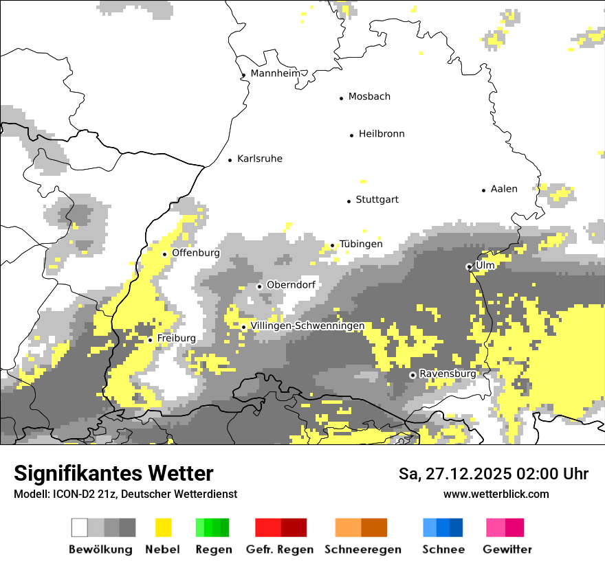 Modellkarten Signifikantes Wetter