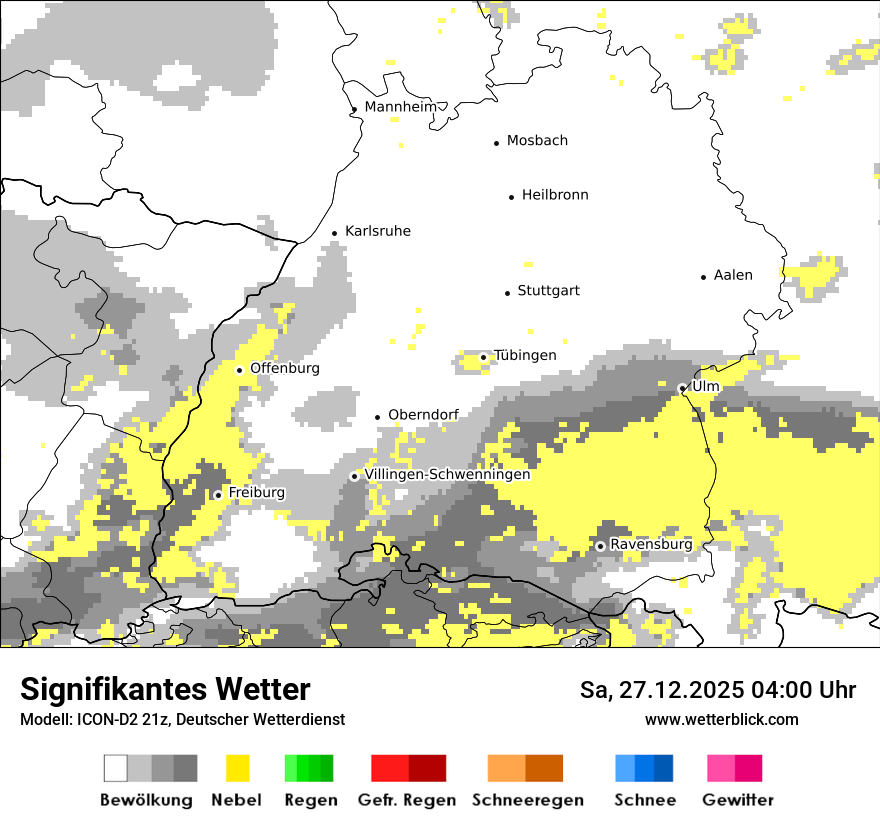 Modellkarten Signifikantes Wetter