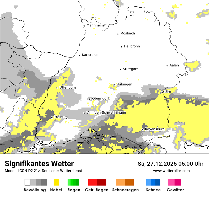Modellkarten Signifikantes Wetter