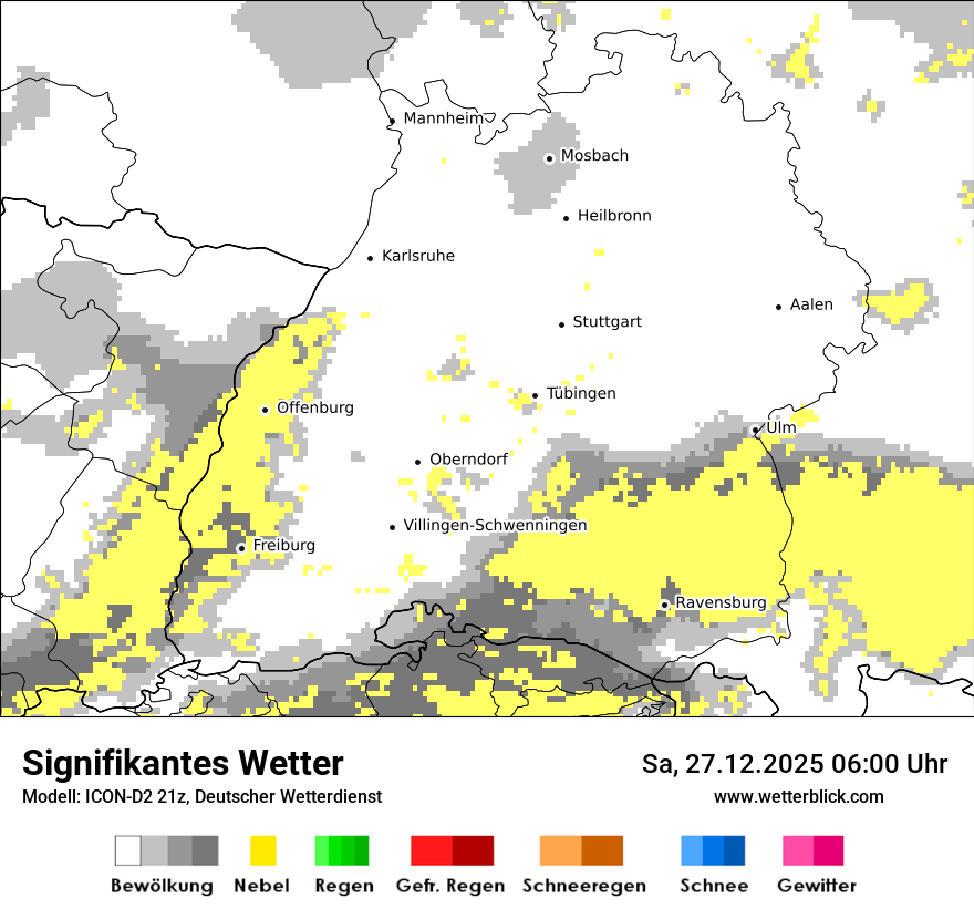Modellkarten Signifikantes Wetter
