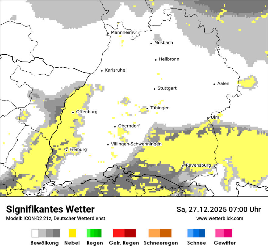 Modellkarten Signifikantes Wetter