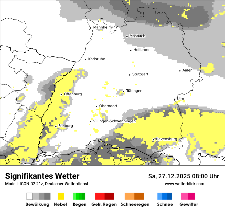 Modellkarten Signifikantes Wetter