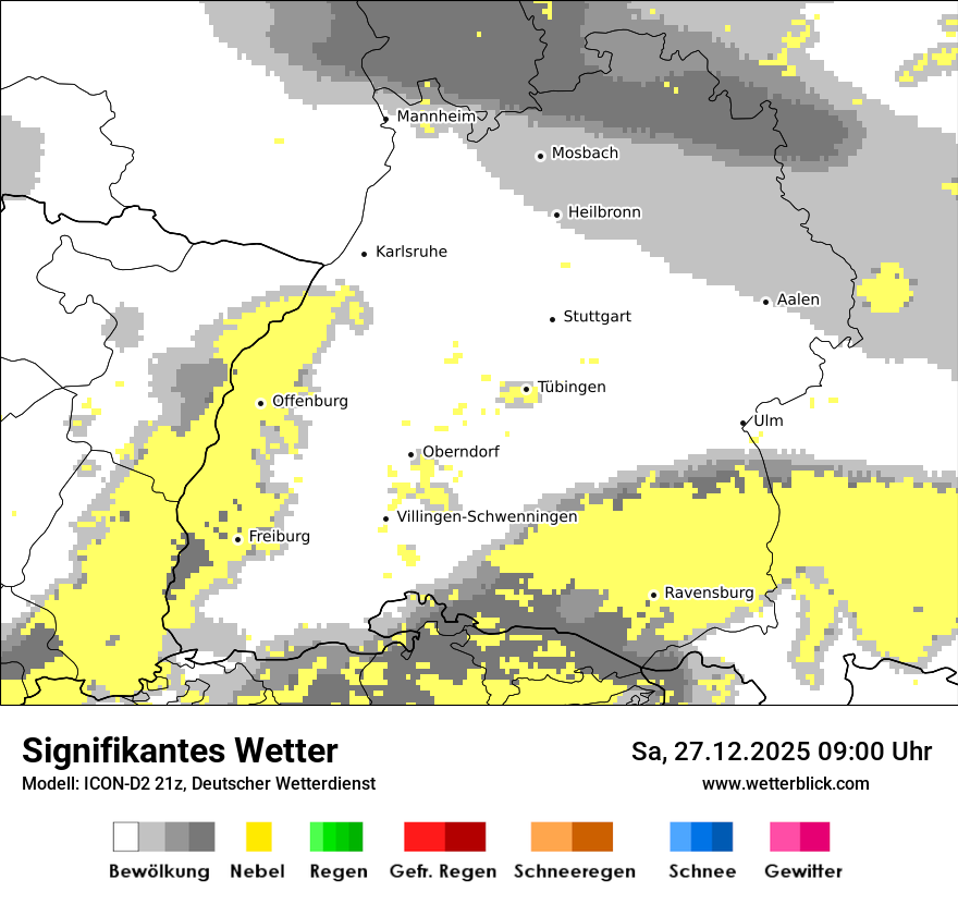 Modellkarten Signifikantes Wetter