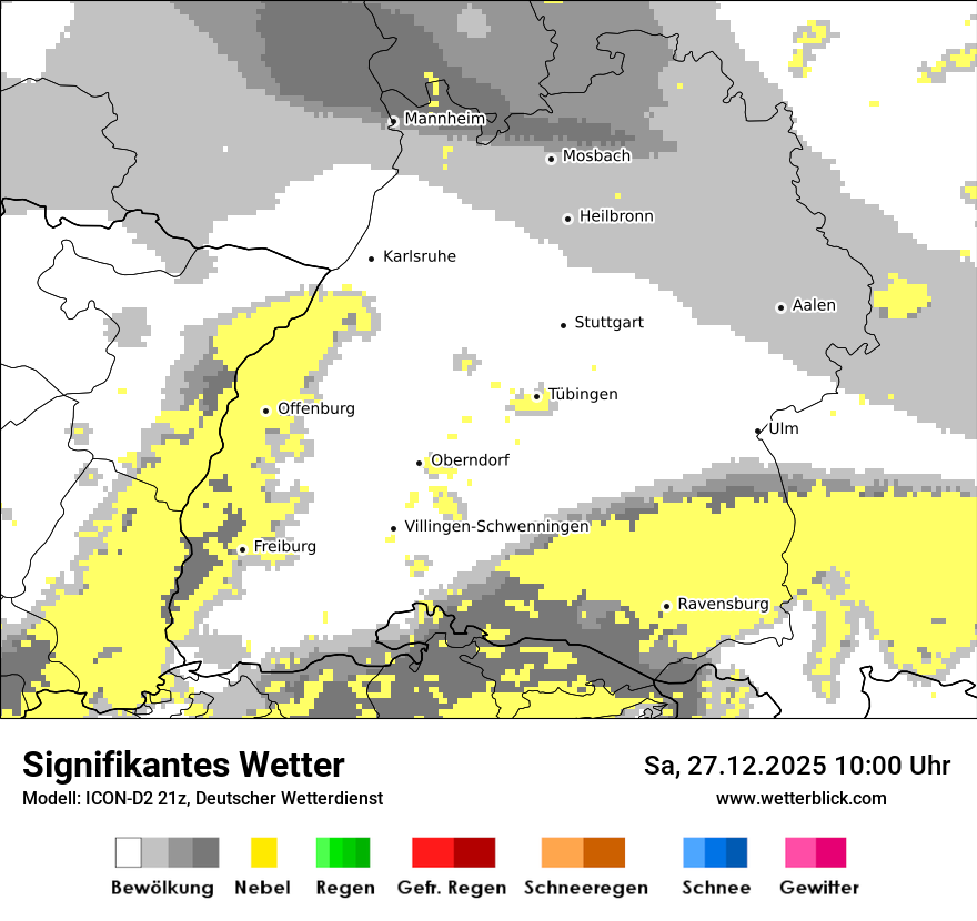 Modellkarten Signifikantes Wetter