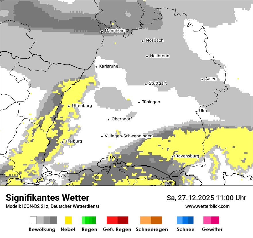 Modellkarten Signifikantes Wetter