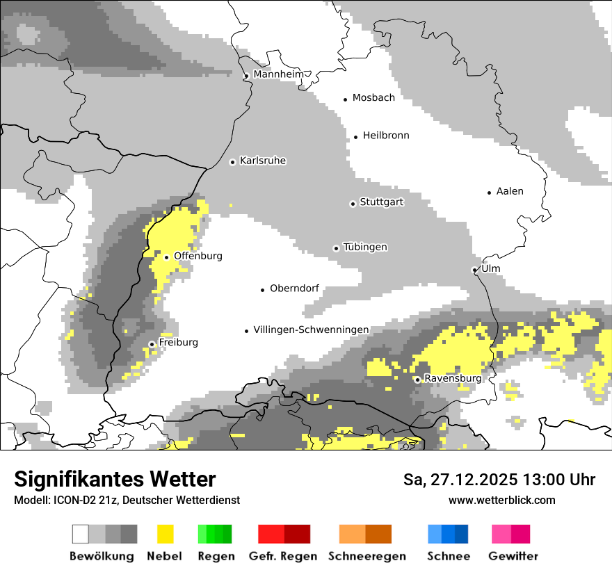 Modellkarten Signifikantes Wetter