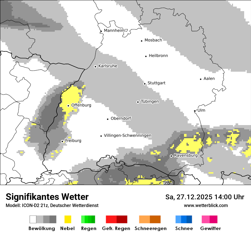 Modellkarten Signifikantes Wetter