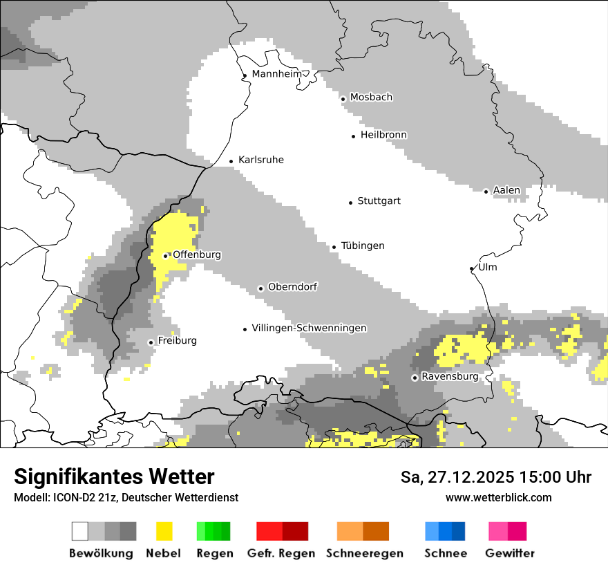 Modellkarten Signifikantes Wetter
