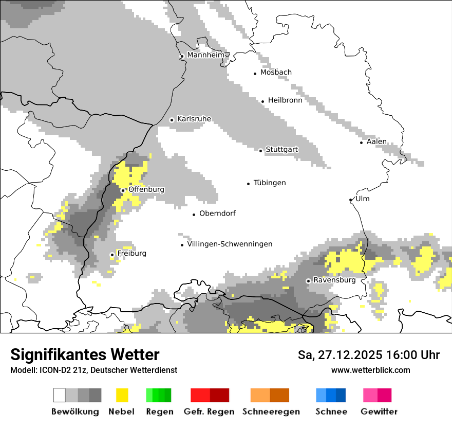 Modellkarten Signifikantes Wetter