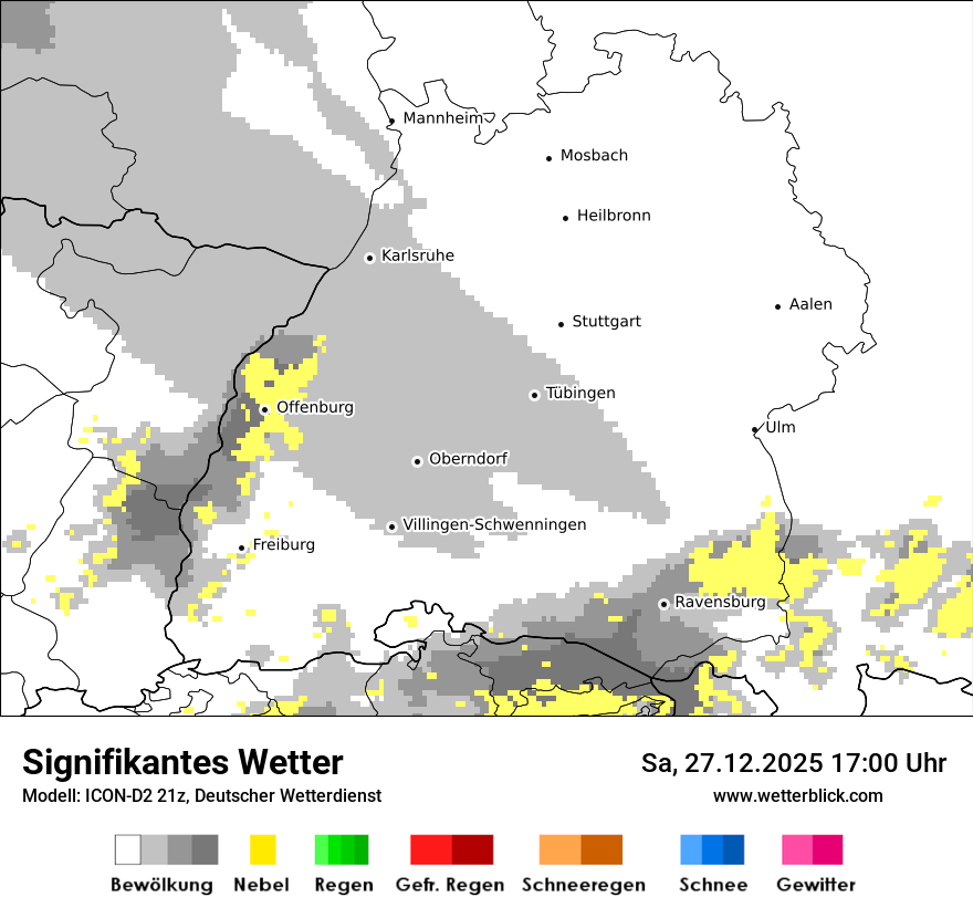 Modellkarten Signifikantes Wetter