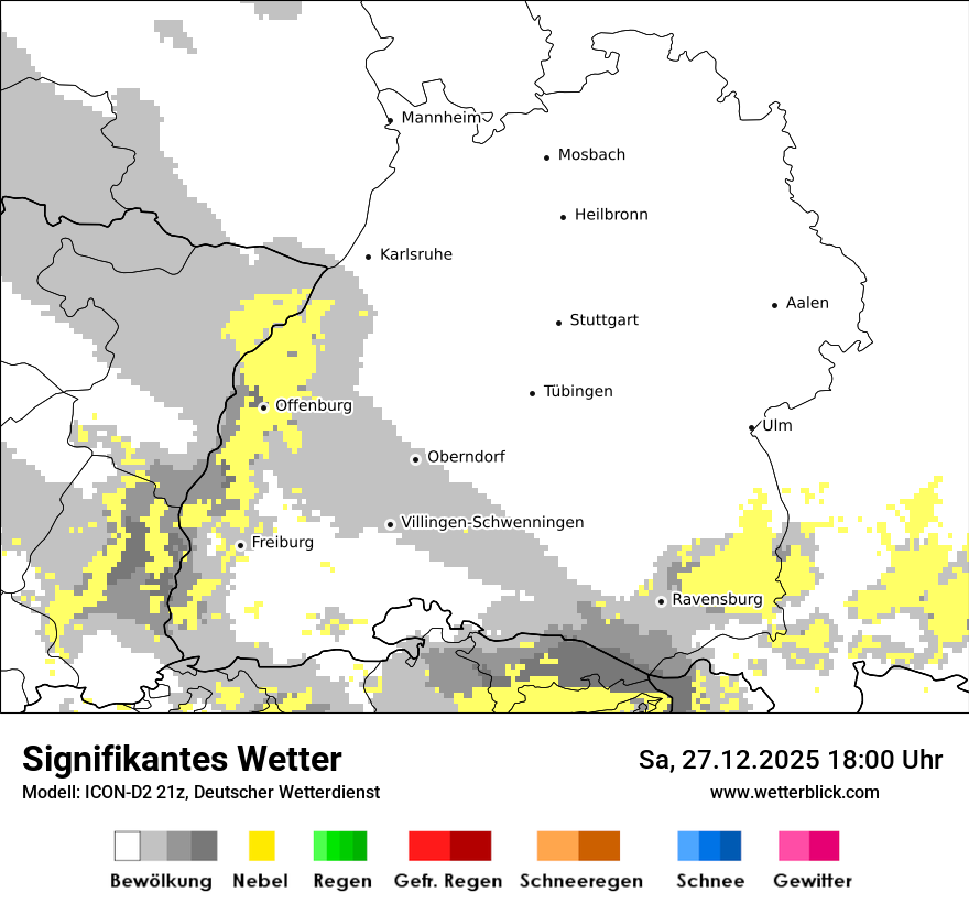 Modellkarten Signifikantes Wetter