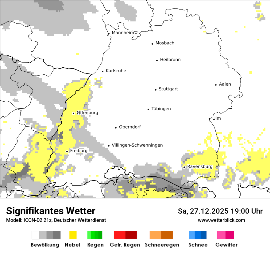 Modellkarten Signifikantes Wetter