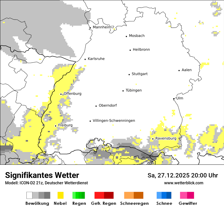 Modellkarten Signifikantes Wetter
