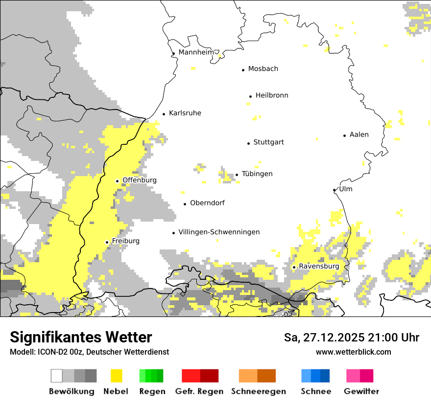 Modellkarten Signifikantes Wetter