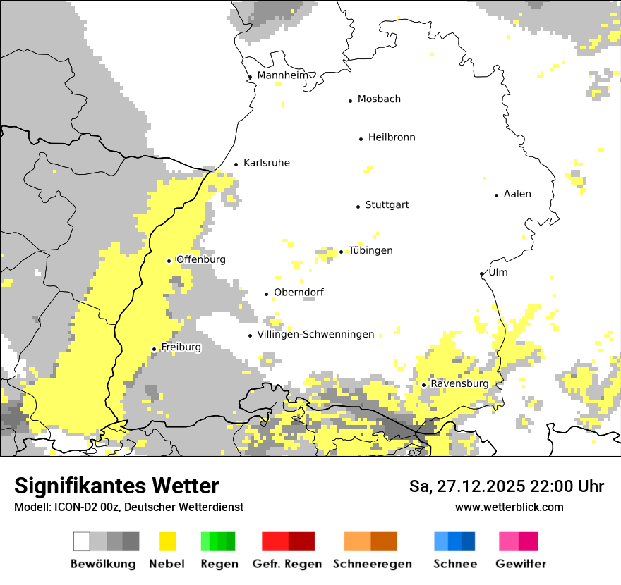Modellkarten Signifikantes Wetter