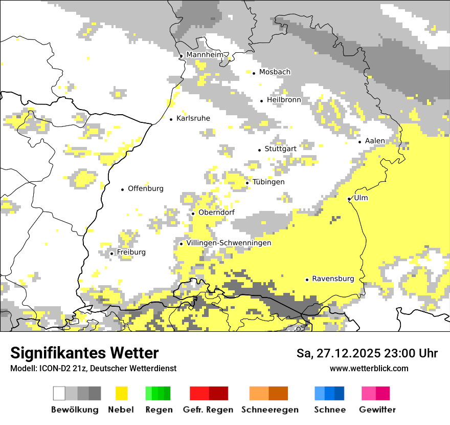 Modellkarten Signifikantes Wetter