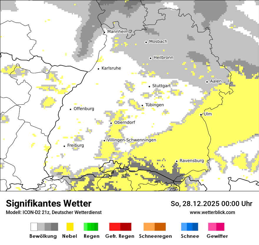 Modellkarten Signifikantes Wetter