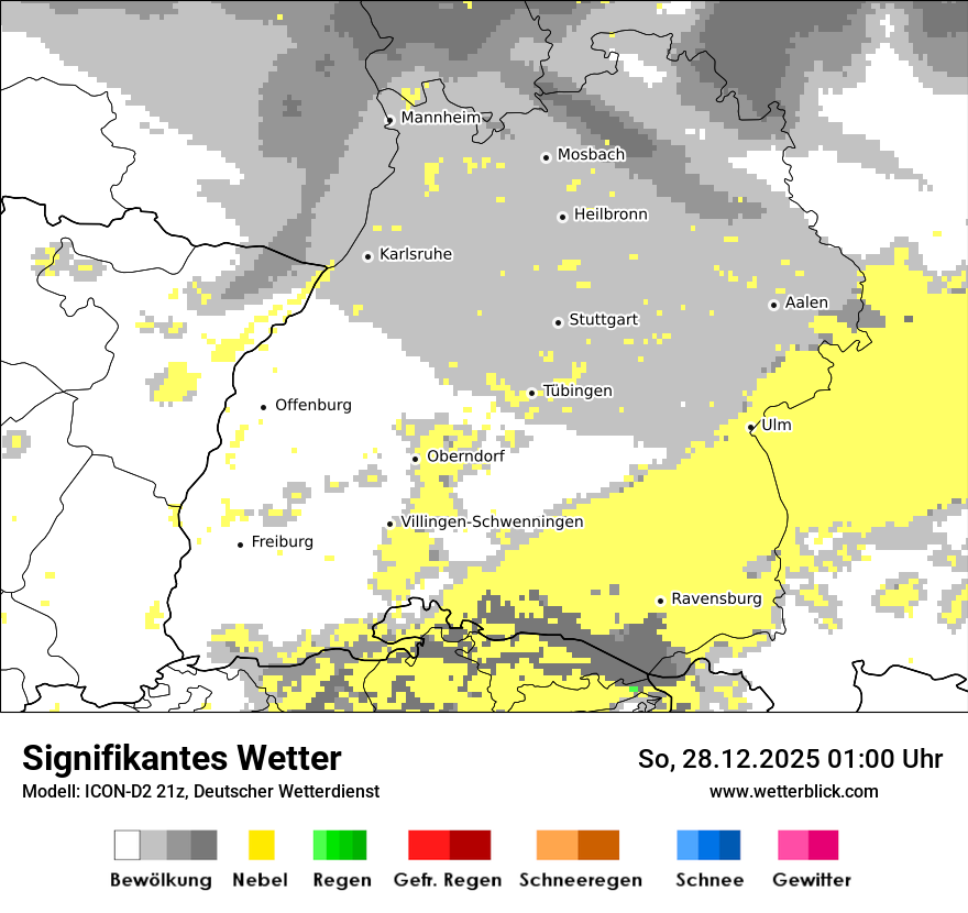 Modellkarten Signifikantes Wetter