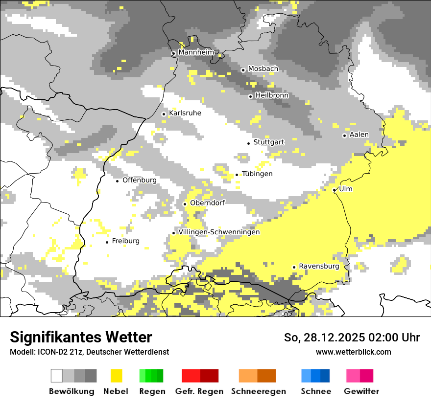 Modellkarten Signifikantes Wetter