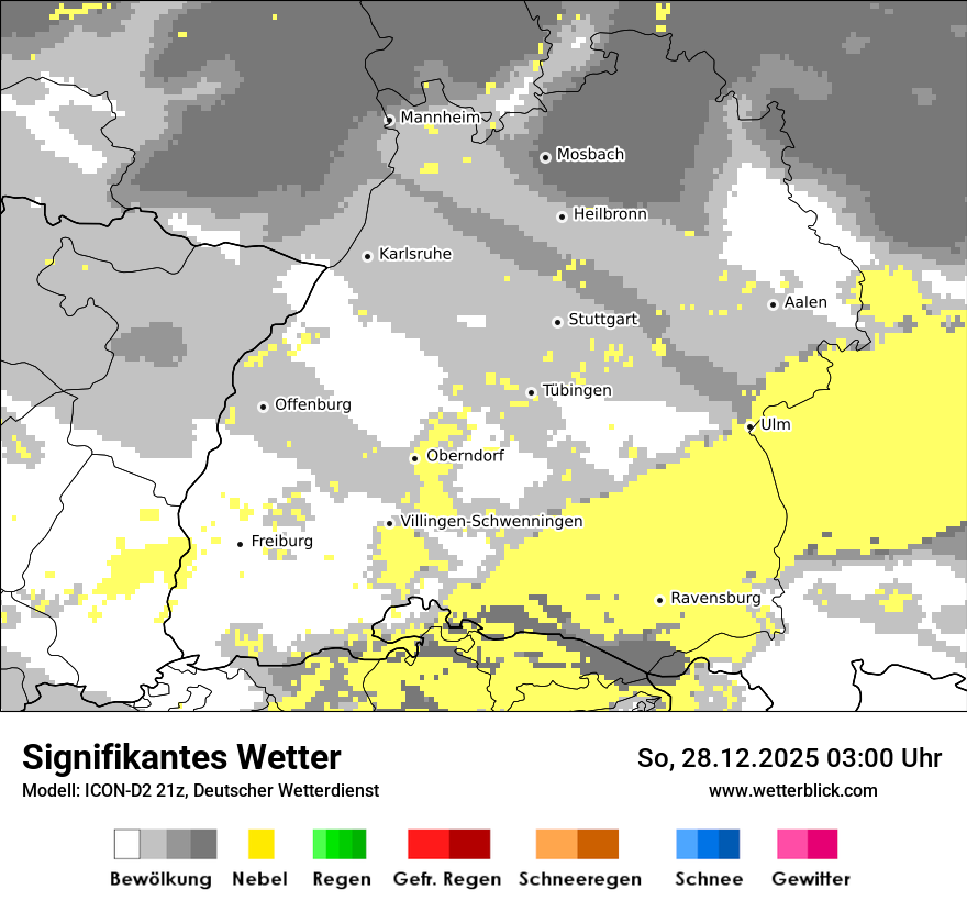 Modellkarten Signifikantes Wetter