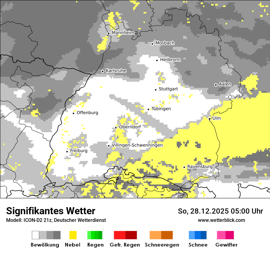 Modellkarten Signifikantes Wetter