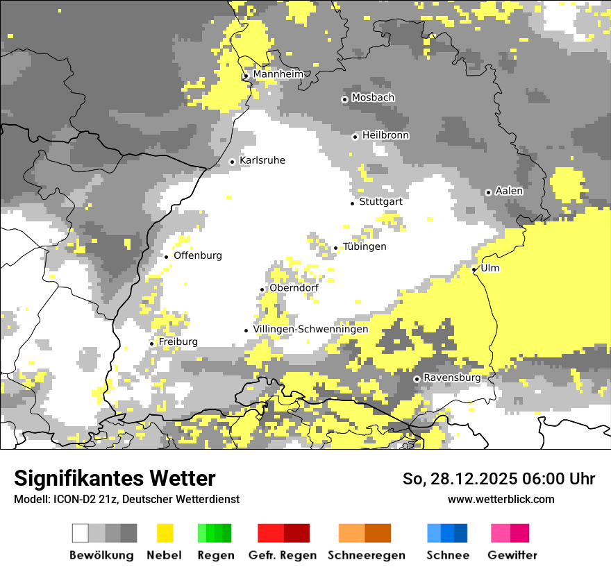 Modellkarten Signifikantes Wetter
