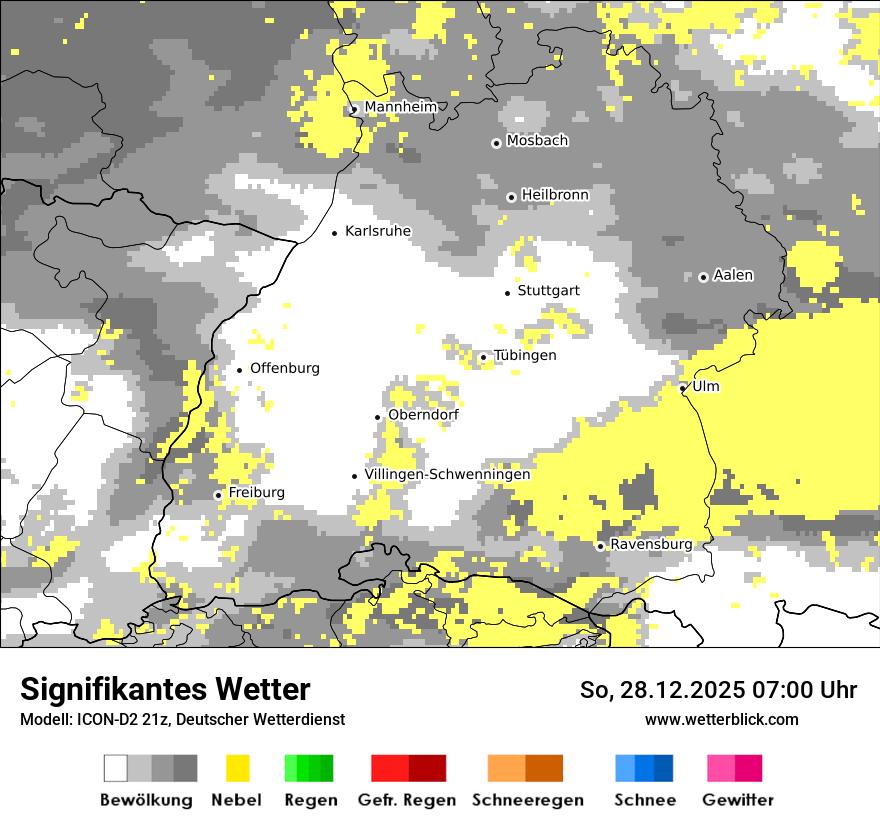 Modellkarten Signifikantes Wetter