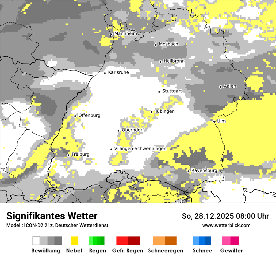 Modellkarten Signifikantes Wetter