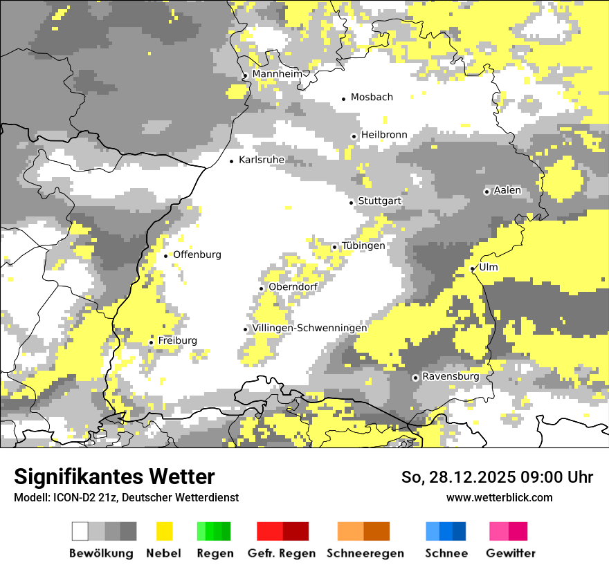 Modellkarten Signifikantes Wetter
