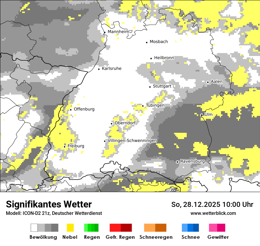 Modellkarten Signifikantes Wetter