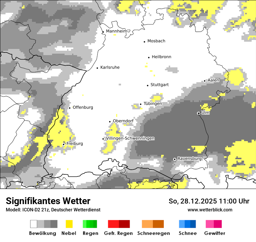 Modellkarten Signifikantes Wetter