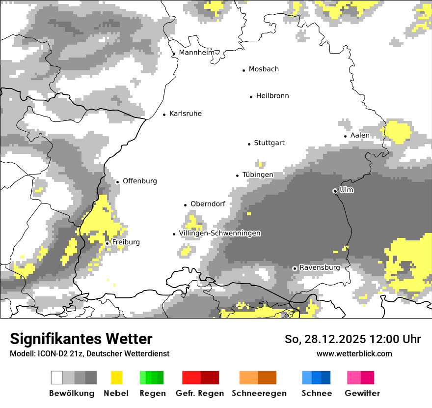 Modellkarten Signifikantes Wetter